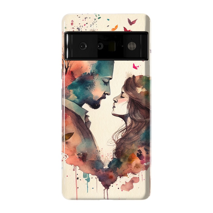 Pixel 6 Pro StrongFit Whimsical Love in Watercolor by Texnotropio
