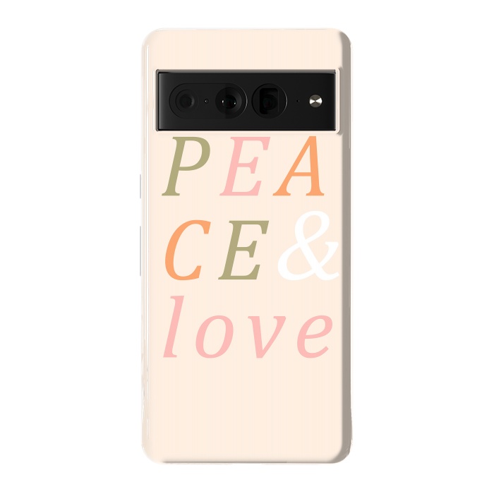 Pixel 7 Pro StrongFit Peace & Love Typography by ArtPrInk