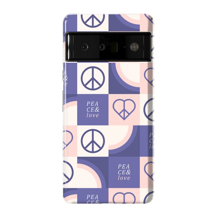 Pixel 6 Pro StrongFit Peace & Love Pattern by ArtPrInk