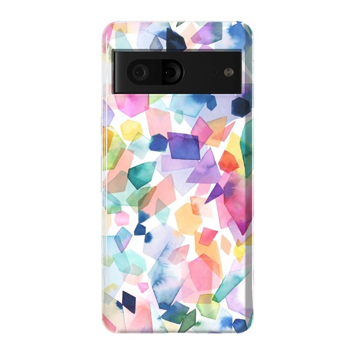 Pixel 7 StrongFit Colorful Crystals and Gems by Ninola Design