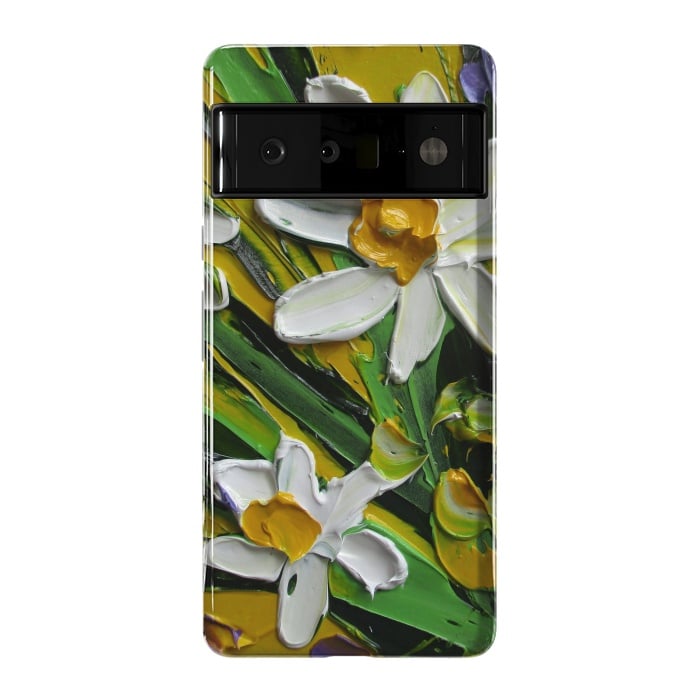 Pixel 6 Pro StrongFit Impasto flowers oil art original by ArtKingdom7