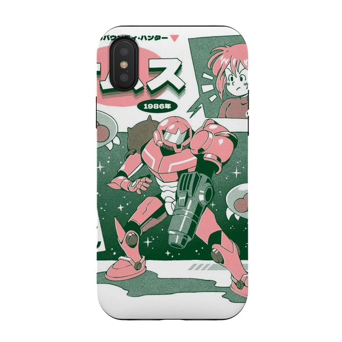 iPhone Xs / X StrongFit Bounty Hunter From Space - White by Ilustrata