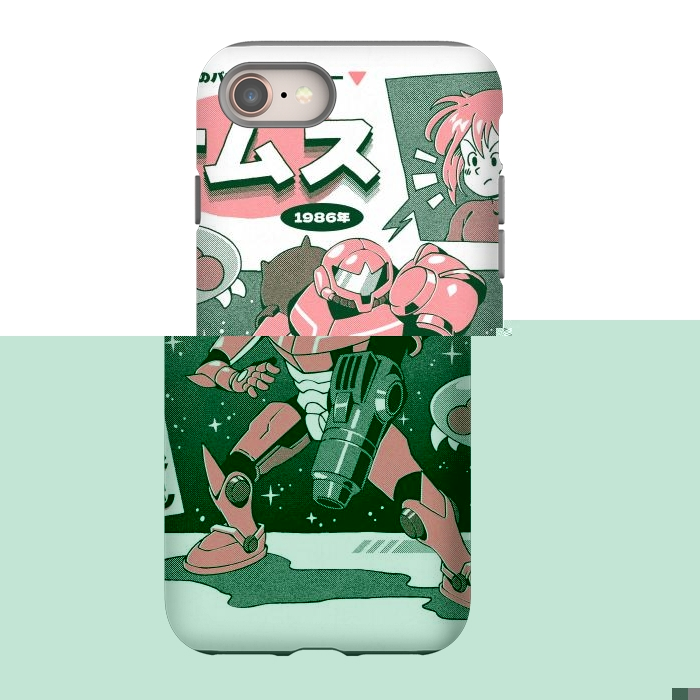 iPhone 8 StrongFit Bounty Hunter From Space - White by Ilustrata