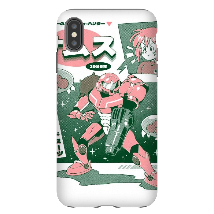 iPhone Xs Max StrongFit Bounty Hunter From Space - White by Ilustrata