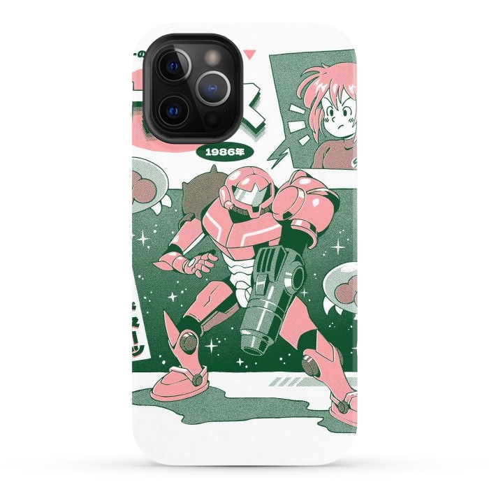 iPhone 12 Pro StrongFit Bounty Hunter From Space - White by Ilustrata