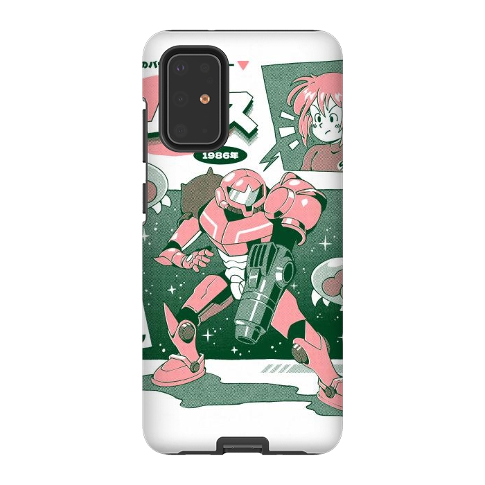 Galaxy S20 Plus StrongFit Bounty Hunter From Space - White by Ilustrata