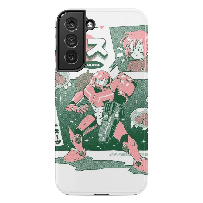 Galaxy S22 plus StrongFit Bounty Hunter From Space - White by Ilustrata