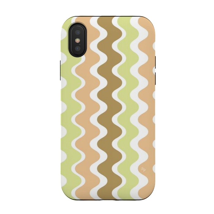 iPhone Xs / X StrongFit Retro Waves by Martina