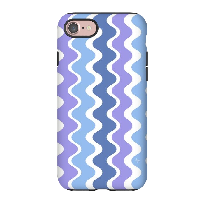 iPhone 7 StrongFit Retro purple waves by Martina