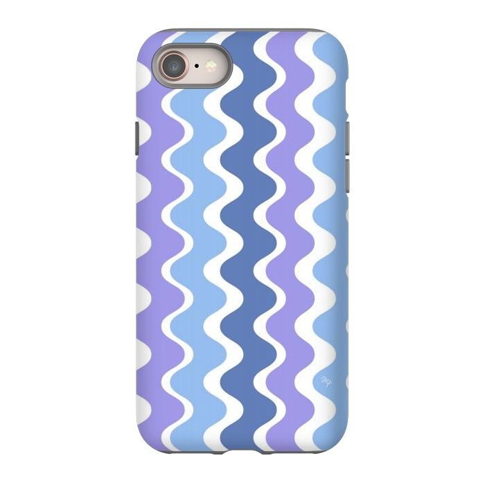 iPhone 8 StrongFit Retro purple waves by Martina