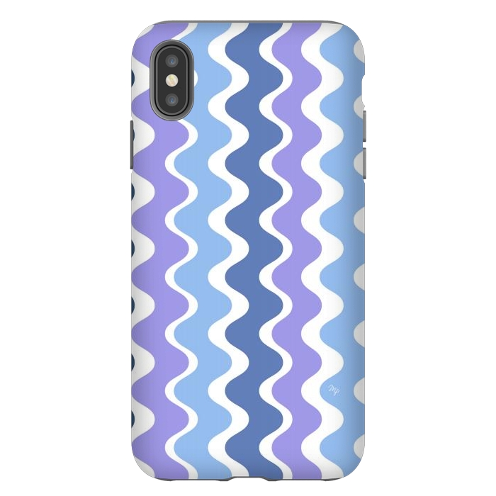 iPhone Xs Max StrongFit Retro purple waves by Martina