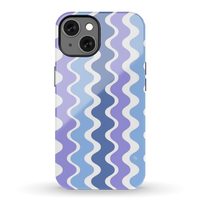 iPhone 13 StrongFit Retro purple waves by Martina