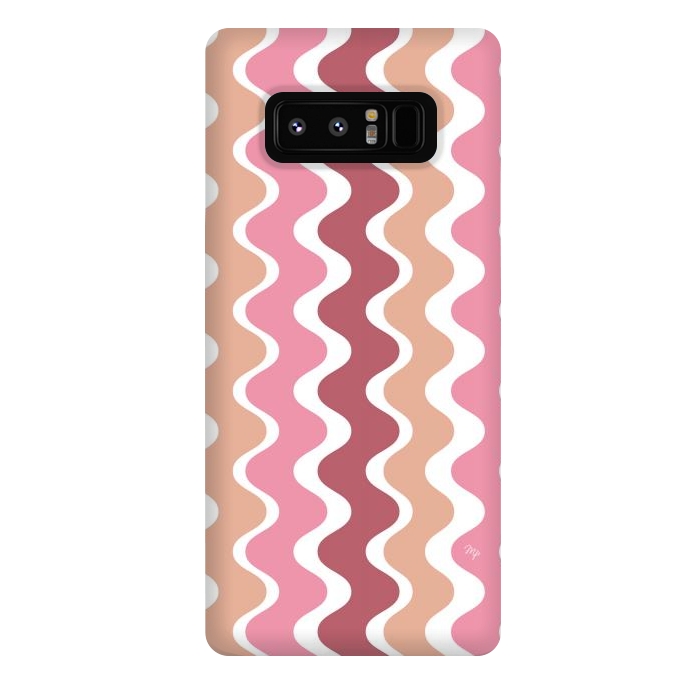 Galaxy Note 8 StrongFit Pink Retro Waves by Martina