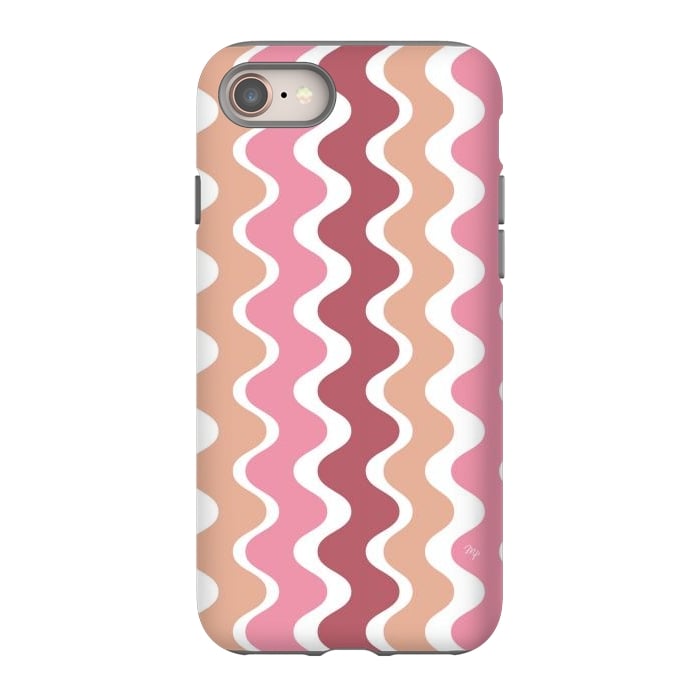 iPhone SE StrongFit Pink Retro Waves by Martina