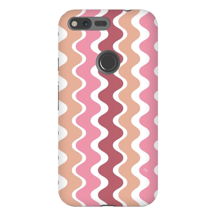Pixel XL StrongFit Pink Retro Waves by Martina