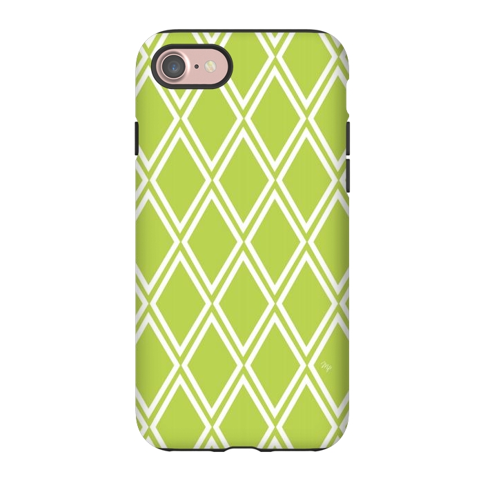 iPhone 7 StrongFit Elegant green Checks by Martina