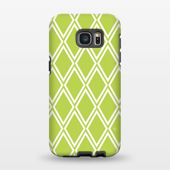 Galaxy S7 EDGE StrongFit Elegant green Checks by Martina