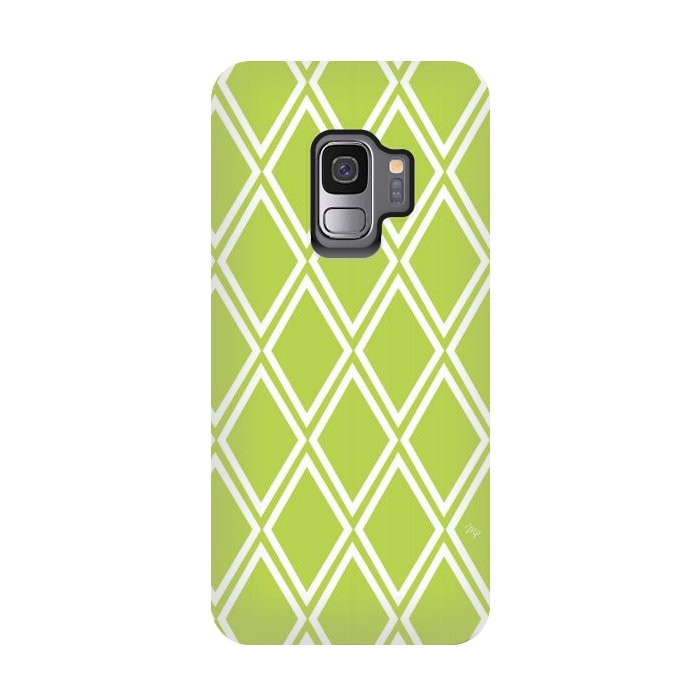 Galaxy S9 StrongFit Elegant green Checks by Martina