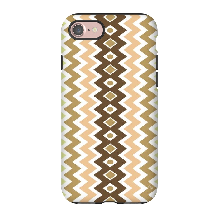 iPhone 7 StrongFit Beige Chevron Love by Martina