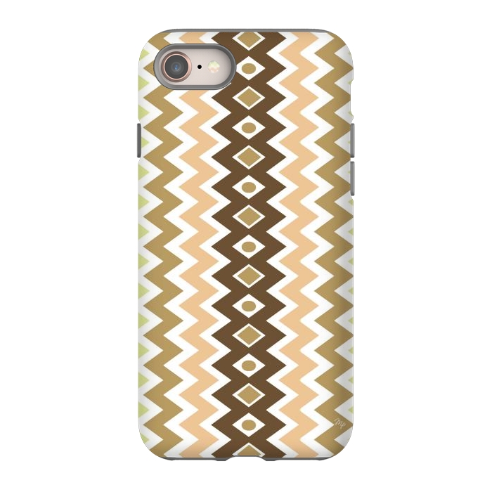 iPhone 8 StrongFit Beige Chevron Love by Martina