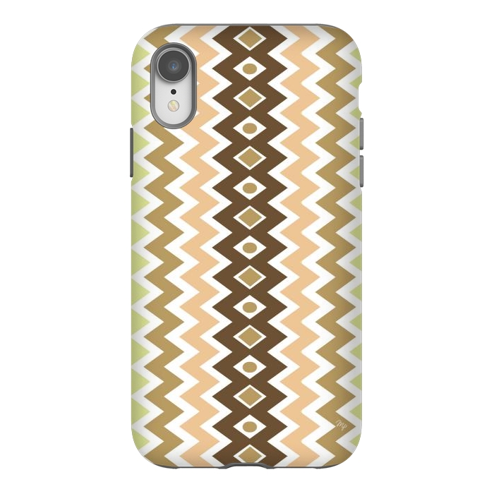 iPhone Xr StrongFit Beige Chevron Love by Martina