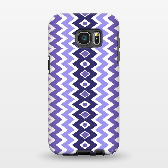 Galaxy S7 EDGE StrongFit Purple Chevron by Martina