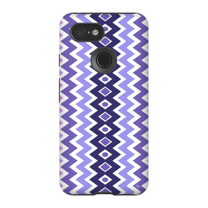 Pixel 3 StrongFit Purple Chevron by Martina