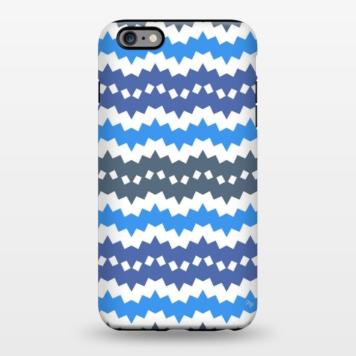 iPhone 6/6s plus StrongFit Blue Playful CHevron by Martina