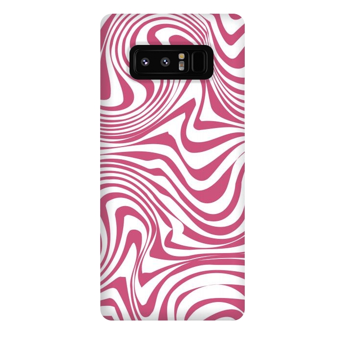 Galaxy Note 8 StrongFit Retro pink waves by Martina