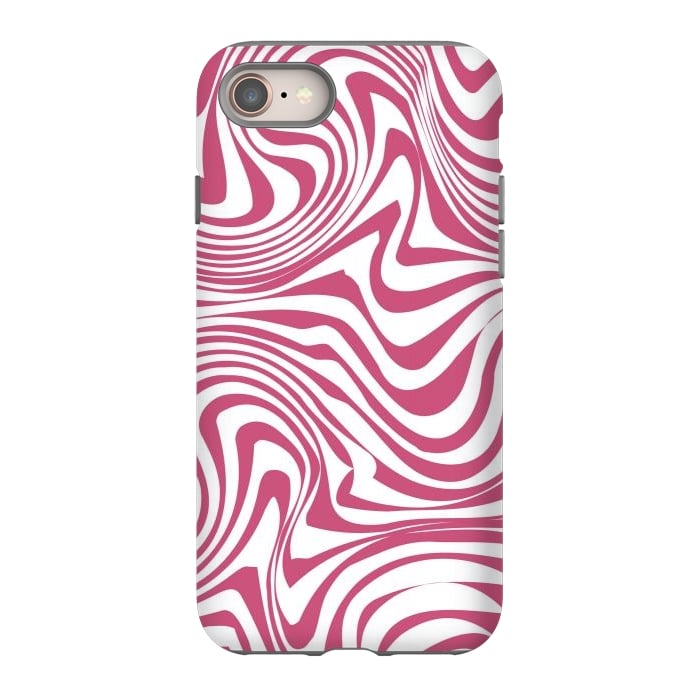 iPhone 8 StrongFit Retro pink waves by Martina