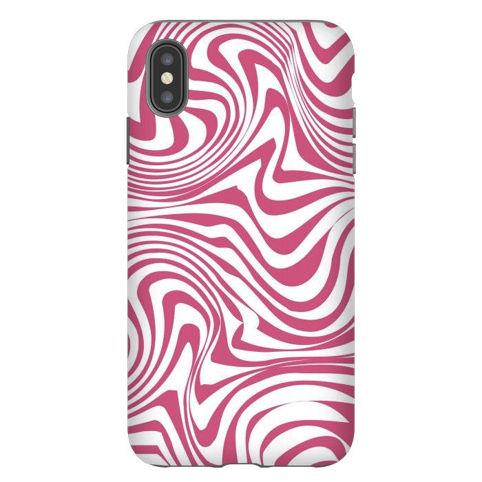 iPhone Xs Max StrongFit Retro pink waves by Martina