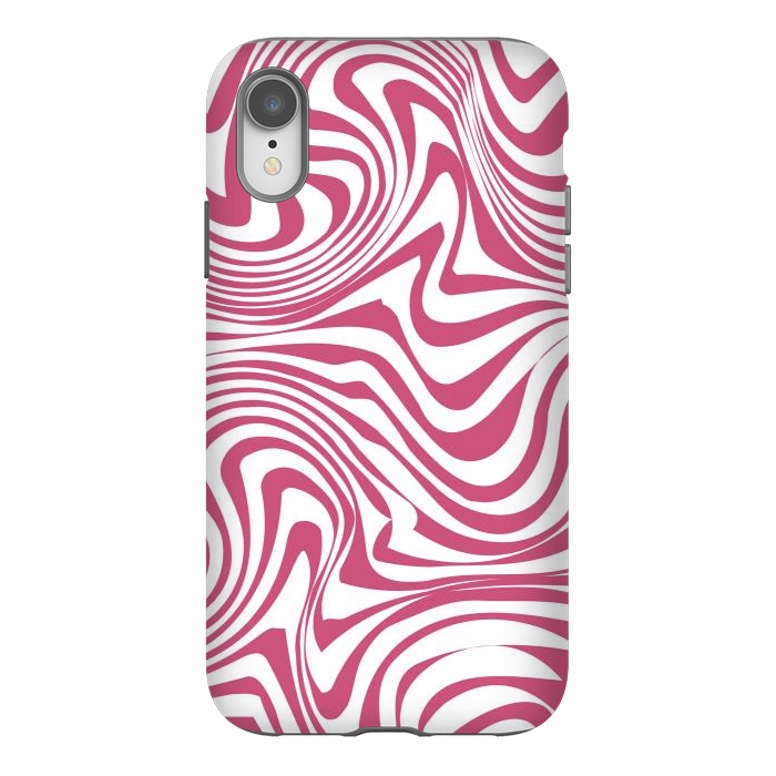 iPhone Xr StrongFit Retro pink waves by Martina