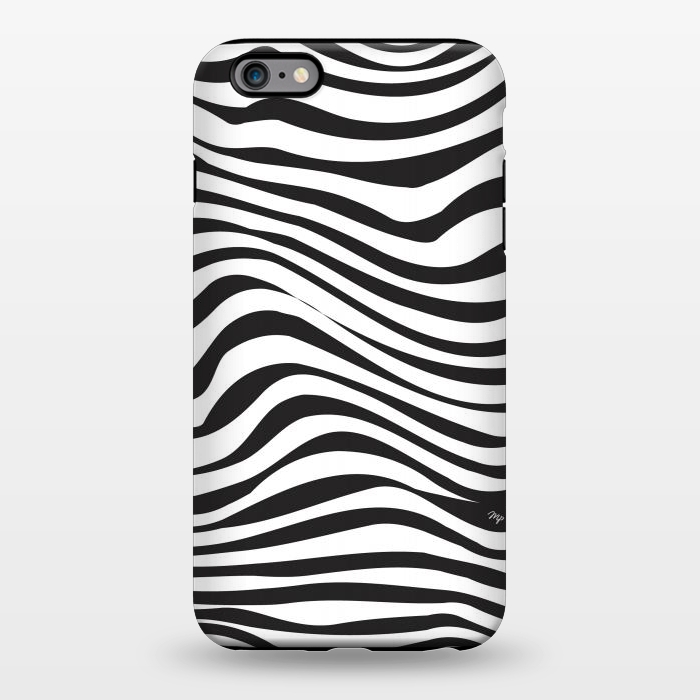 iPhone 6/6s plus StrongFit Modern retro black and white waves by Martina