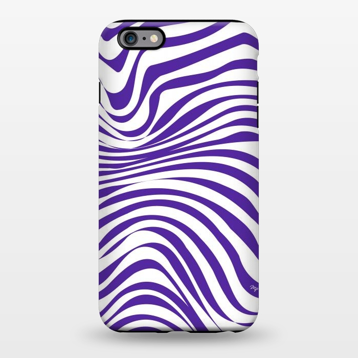 iPhone 6/6s plus StrongFit Modern retro purple waves by Martina