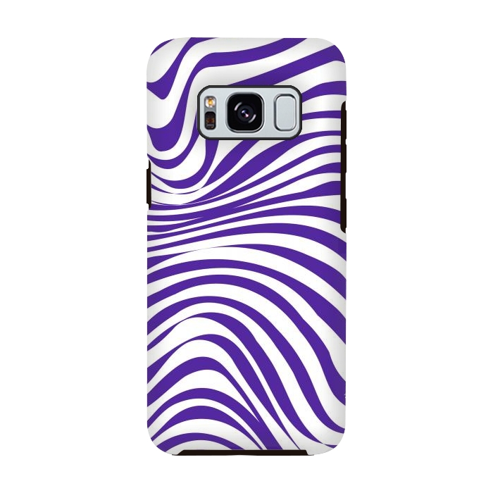 Galaxy S8 StrongFit Modern retro purple waves by Martina