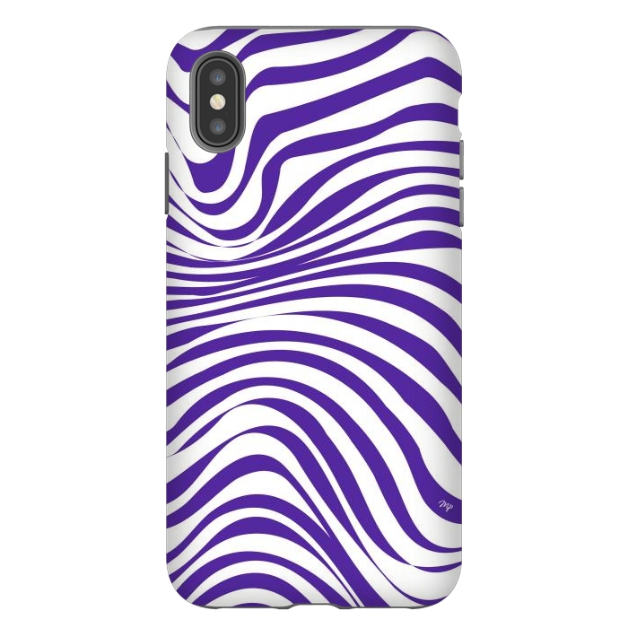 iPhone Xs Max StrongFit Modern retro purple waves by Martina