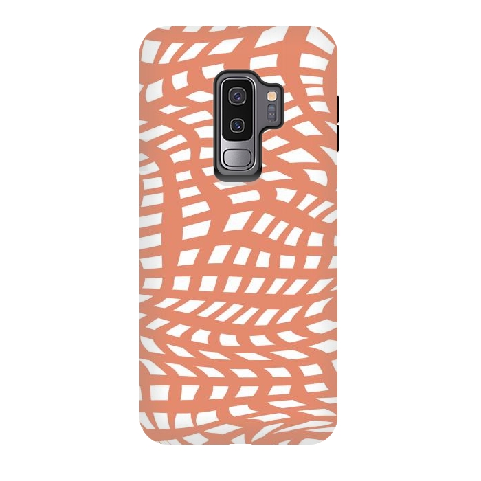 Galaxy S9 plus StrongFit Modern retro orange graphics by Martina