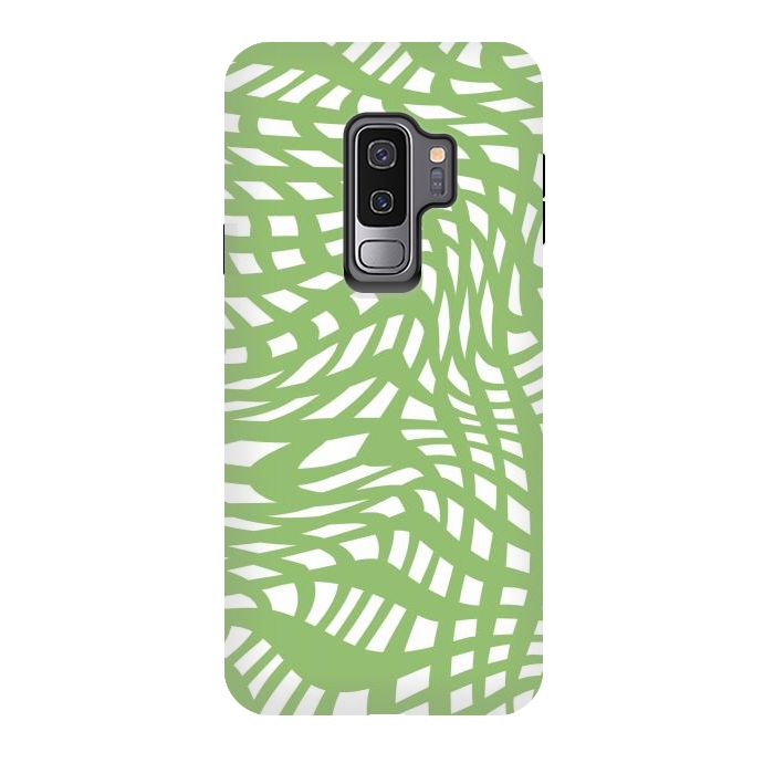 Galaxy S9 plus StrongFit Modern retro green graphics by Martina