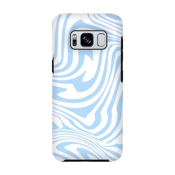 Galaxy S8 StrongFit Modern retro blue waves by Martina