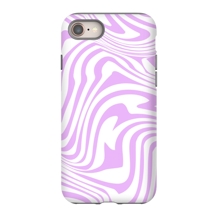 iPhone 8 StrongFit Modern retro lila waves by Martina