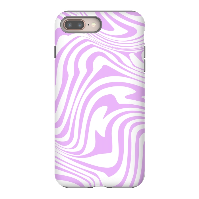 iPhone 8 plus StrongFit Modern retro lila waves by Martina