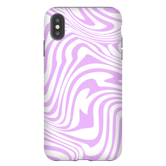 iPhone Xs Max StrongFit Modern retro lila waves by Martina