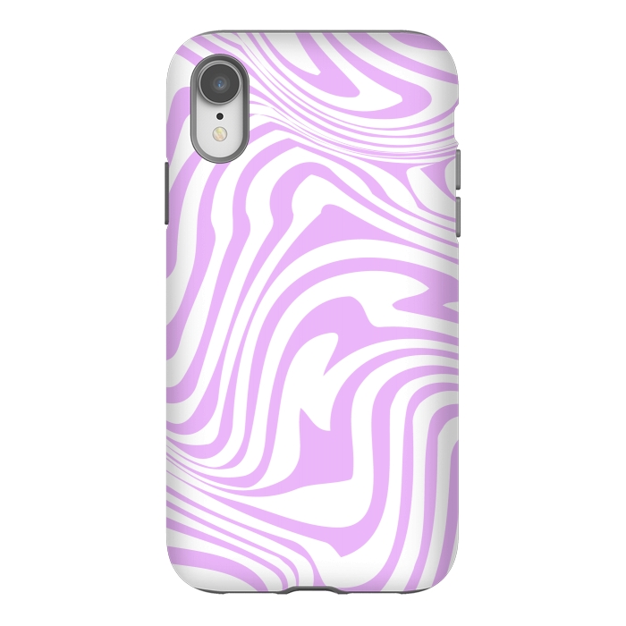 iPhone Xr StrongFit Modern retro lila waves by Martina