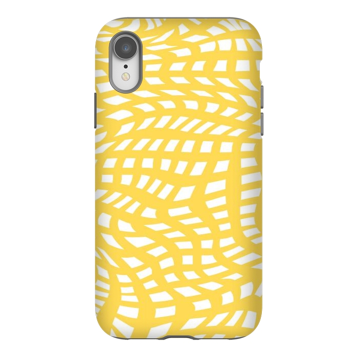 iPhone Xr StrongFit Modern retro yellow cubes by Martina