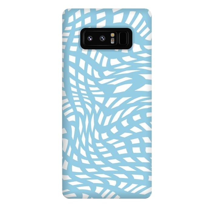 Galaxy Note 8 StrongFit Modern retro blue wave cubes by Martina