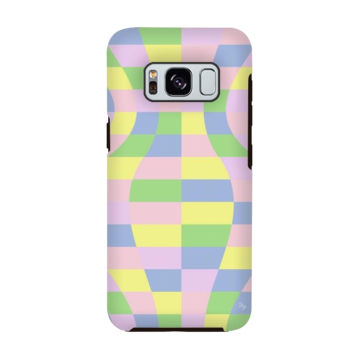 Galaxy S8 StrongFit Modern Retro pastel cubes by Martina