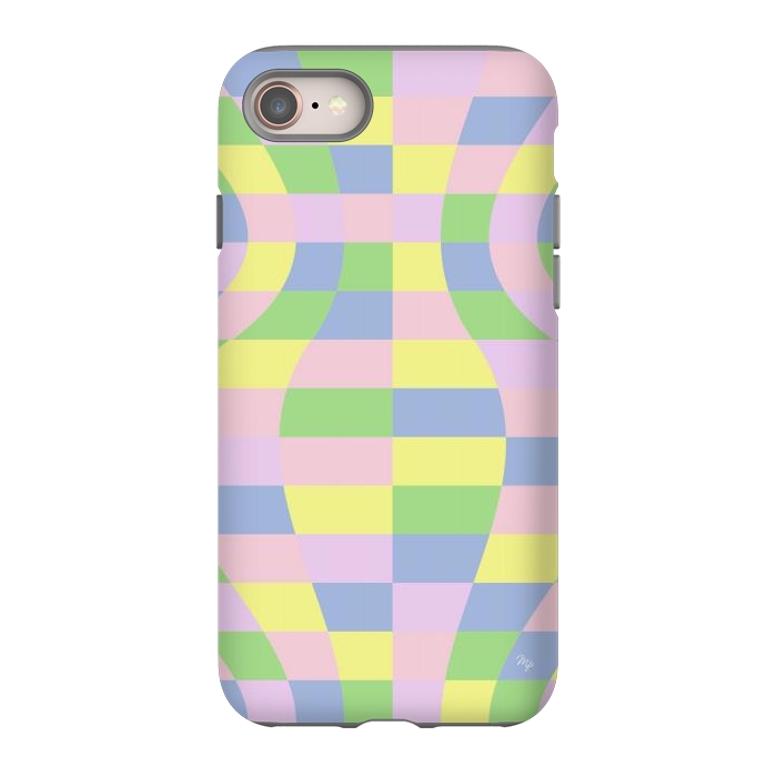 iPhone 8 StrongFit Modern Retro pastel cubes by Martina
