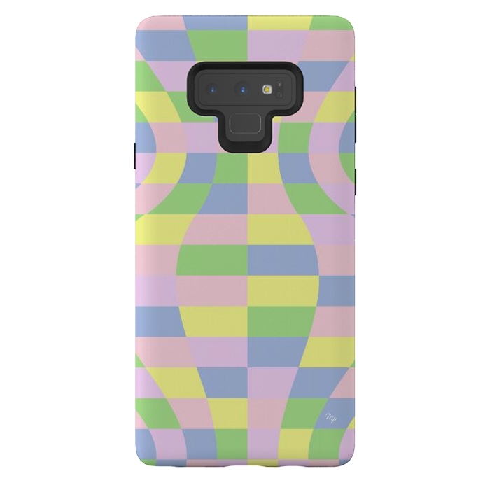 Galaxy Note 9 StrongFit Modern Retro pastel cubes by Martina