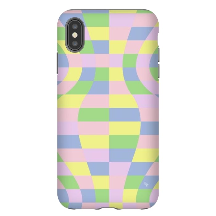 iPhone Xs Max StrongFit Modern Retro pastel cubes by Martina