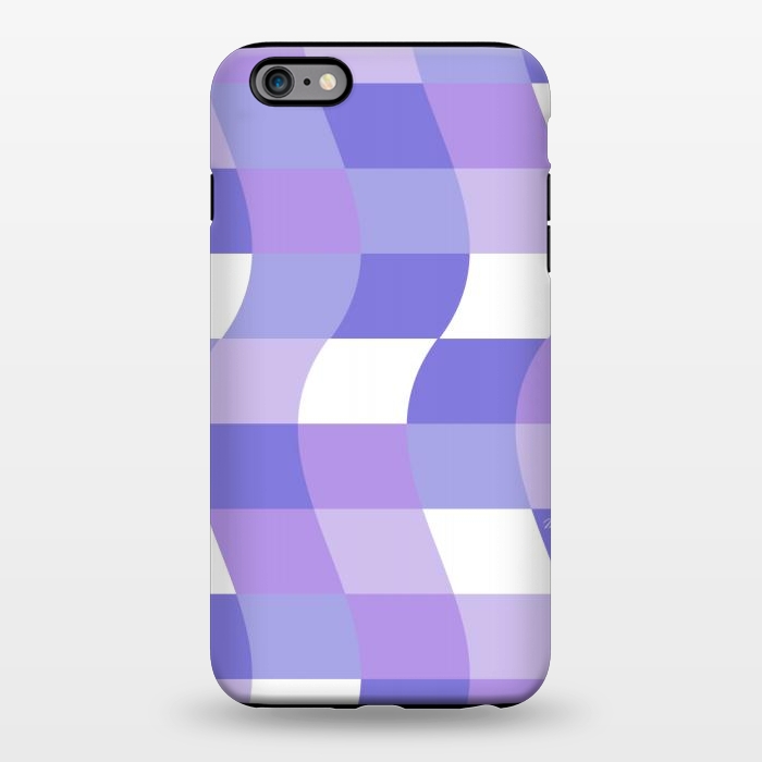 iPhone 6/6s plus StrongFit Modern retro purple cube waves by Martina